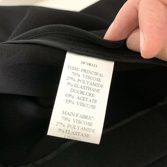 Carven Dress Women 38 US 6 Black Mid Cutout Cold S - Picture 8 of 9